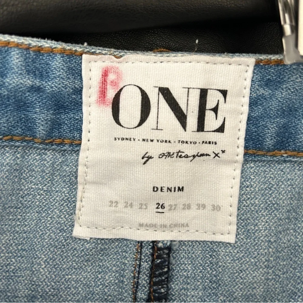 One Teaspoon Distressed Denim mini skirt 26